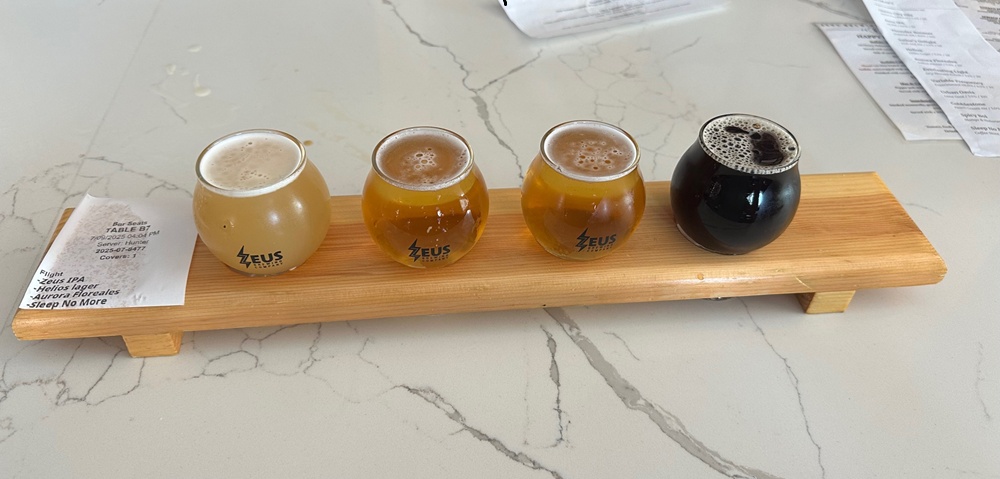 Zeus Brewing Company Flight